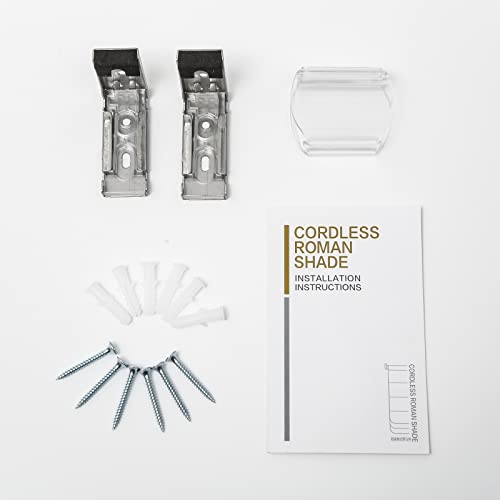 Sunbox Cordless Roman Shades Window Blinds, Custom Fabric Roman Shades For Windows, Blackout Window Roman Shades, French Door, Kitchen, Pure White #TOP6