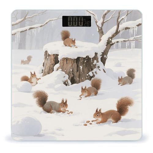 Báscula digital de baño con pantalla LED y vidrio templado miniatura 1
