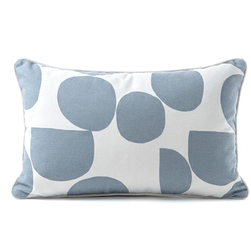 Coussin rectangulaire en coton et polyester aux finitions soignées