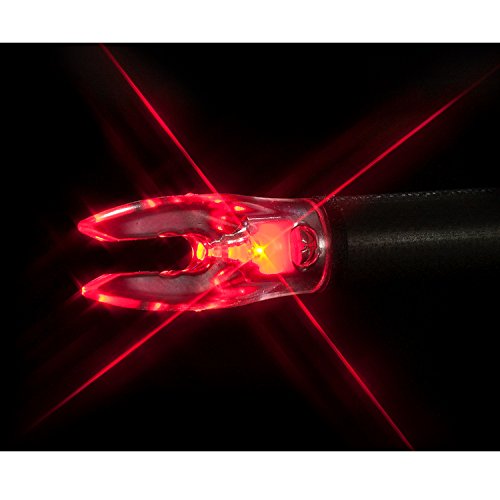 Nockturnal Fit Universal Size Red Lighted Arrow Archery Nocks, 3 Pack