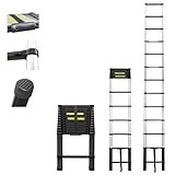 HOSTRÖM Teleskopleiter 3,8 m TELESCOO13, Aluminium, klappbar & ausziehbar, Arbeitshöhe max. 4,7 m, EN131 Standard, 5 Jahre Garantie