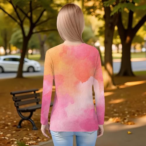 Clothes for Teen Girls Tops Long Sleeve Fall Cute Shirts Girls Beach Round Neck Teens Clothes Trendy Tie Dye 3-14 Years4