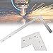 QUCUMER L Form Lineal 300mm*150mm 90 Grad Lineal Edelstahl Winkel Lineal Rechtwinklige Doppelseitenskala Schreinerwinkel Metall Winkellineale L-förmiges Ecklineal für Holzbearbeitung Vermessung