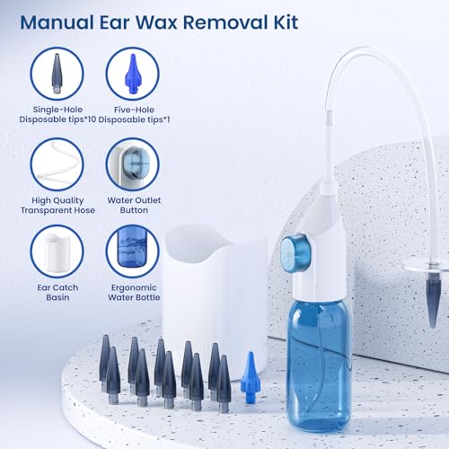 Ear Wax Removal, Ear Wax Removal Tool, Ear Cleaning Kit, Manual Ear Irrigation Flushing System, Safe and Effective to Clean Ear Built Up Wax - Thumbnail 5