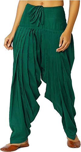 Women's Cotton Plain Patiala Salwar (Size: Free Size, Length: 41 Inches)
