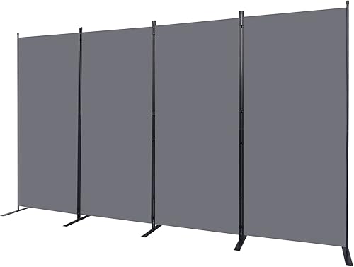 Vista 90 de Divisor de habitación portátil de 6 pies y pantallas de privacidad plegables, divisor de tela de 102 pulgadas de ancho para separación
