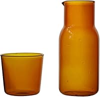 Vista 8 de Juego de jarras de agua de vidrio para mesita de noche con taza, jarra de vidrio con tapa para enjuague bucal para dormitorio, baño, jugo, vino