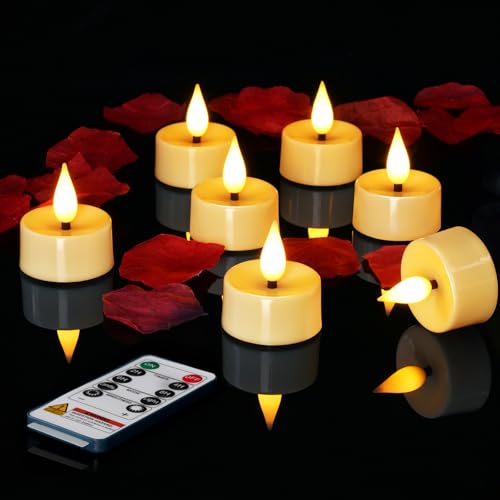 Bougies chauffe-plat LED Homemory lot de 12 avec minuterie longue durée