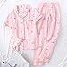 Produktbild Kllomm Damen NachtwäscheSommer Frischer Pyjama Damen Baumwolle Kurzarmhose Pyjama Sets -S