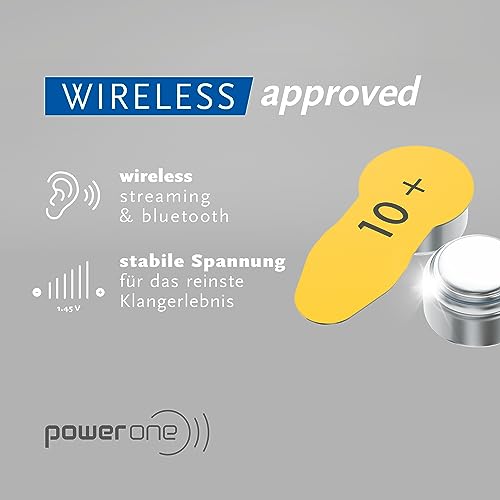 Image of Power One Size 10 Zinc Air Hearing Aid Batteries (60 batteries)