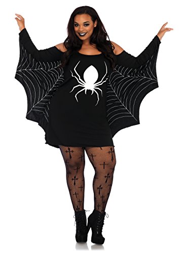 Bat Woman Fancy Dress Costumes - Leg Avenue Women's Plus, Spiderweb, 3X /