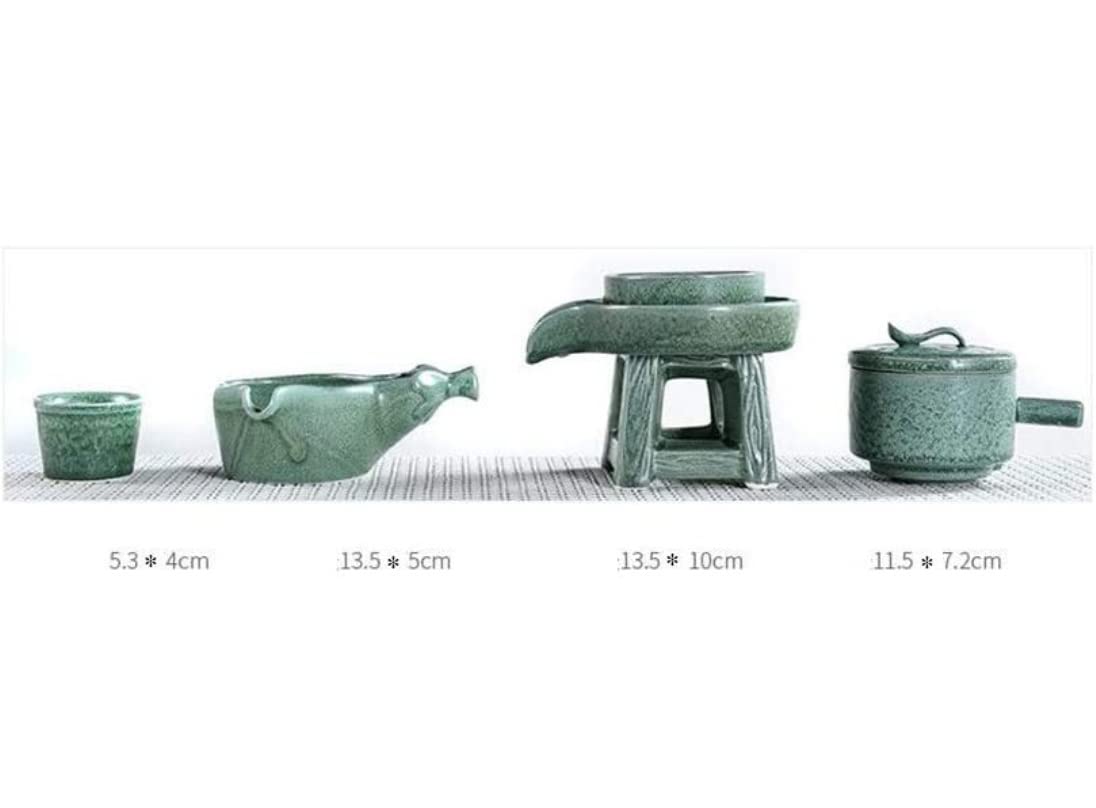 Serwis Do Kawy Na Przyjęcie Zestaw do herbaty ręcznie robiony chiński Vintage, kamienny młynek wygodny porcelanowy czajniczek i 8 filiżanek Popołudniowa