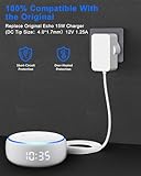 Binamao 12V 1.25A 15W Power Supply Charger Compatible with Echo Dot (3rd/4th/5th Gen) Echo Dot with 3/4 Gen Echo Dot Kids Edition 3/4 Gen Echo Show 5 (1/2Gen) Echo Spot Fire TV Cube, 1.5M Cord - White - Image 4