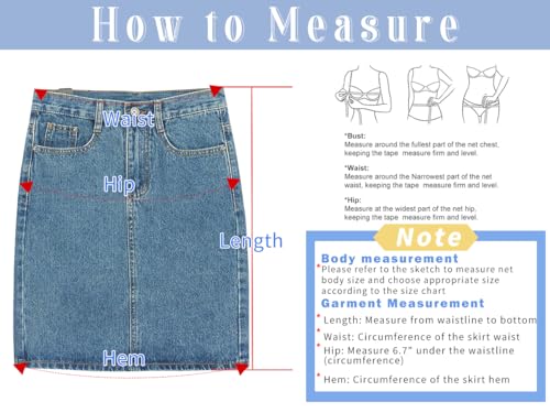 chouyatou Women's Basic Five-Pocket Rugged Wear Denim Pencil Skirt with Slit 7