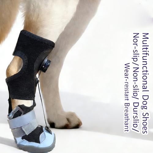 Wayfadacc Stiefelbandage mit Rolle für Hunde, Korrekturschuhe bei Füßen, verbessert das Gehen und Tropfen, Fußbandage mit Rolle, keine Knöchelstiefelbandage für Hunde