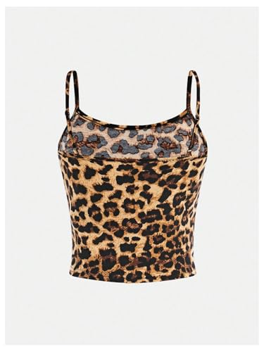 Image of Floerns Girl's Camo Print Camisole Top Spaghetti Strap Slim Fit Cami Tank Top