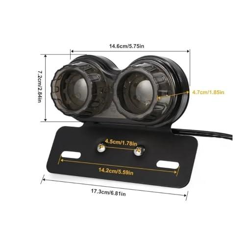 Feu stop moto LED universel avec clignotants et eclairage plaque