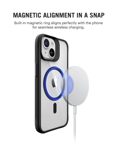 Image of DailyObjects Polycarbonate Case for iPhone 14 Compatible with Mag-Safe Wireless Charging,Hybrid Clear Slim Shockproof Back Cover