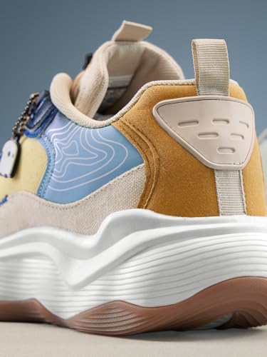 Image of The Souled Store Swift Blue Men and Boys Lace Up High Top Sneakers
