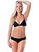 BAWDY Women's Summertime Sexy Push Up Padded 2 Pc Bikini Set, Black, L