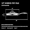 HexClad Hybrid Nonstick 12-Inch Frying Pan, Stay-Cool Handle, Dishwasher-Friendly, Oven-Safe Up to 900°F, Induction Ready, Compatible with All Cooktops #2