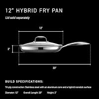 HexClad 12" Hybrid Nonstick Frying Pan, Dishwasher & Induction Safe — image 3
