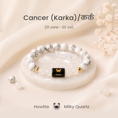 Image of Astrotalk Zodiac Bracelet with Raw Selenite Plate | Healing Crystals for Protection & Emotional Balance | Citrine & Tiger Eye | Bracelet for Man & Woman | Gift for Man & Woman