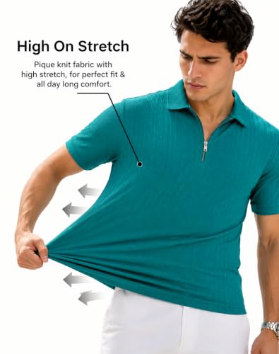 Image of Preneum Men's Polo T‑Shirt | Comfortable Rich Polycotton, Band Collar, Regular Fit | Stylish & Premium All Day Wear (Available in Plus Sizes)