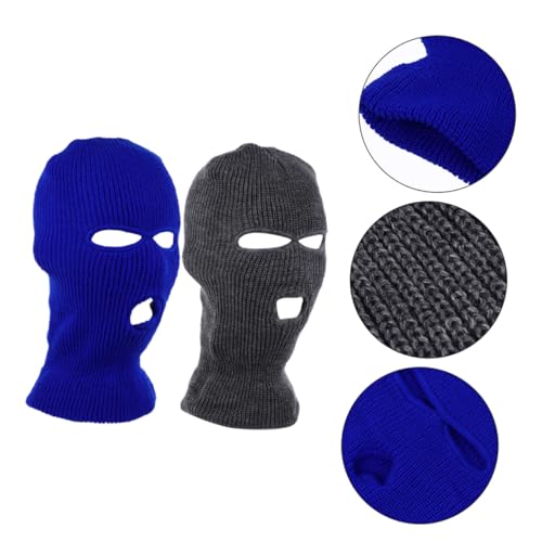 LIFKOME 2 piezas Mascarilla de Lana para Hombres y Mujeres, Caliente y Transpirable para Ciclismo, Correr y Deportes al Aire Libre, Clima Frío miniatura 6