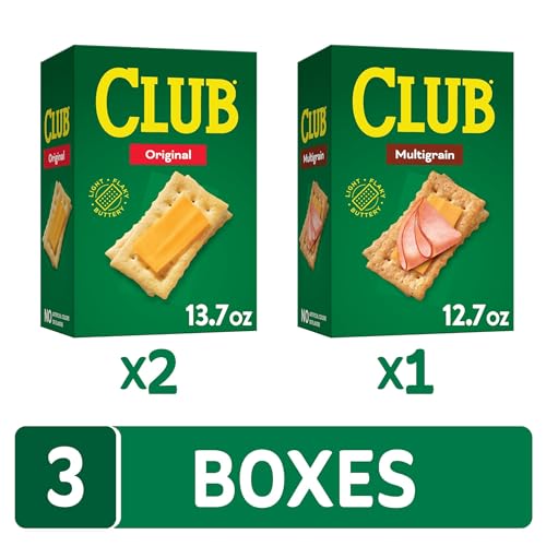 Club Crackers, Lunch Snacks, Snack Crackers, Variety Pack (3 Boxes)
