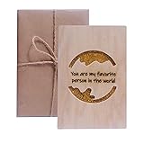 You Are My Favorite Person In The World - Handmade Wooden Greeting Cards - Gifts for Women, Men,...