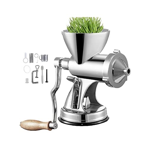 HEALBYBLE Extractor de exprimidor Manual de Hierba de Trigo de Acero Inoxidable, exprimidor Lento for el hogar, licuadora portátil for Prensa de Jugo de Naranja y Verduras,Alta Durabilidad