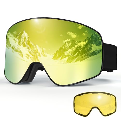 VCOROS ���C�X�L�[�S�[�O�� �N�C�b�N�`�F���W�����Y�t�� OTG�f�U�C�� �܂�~�� �X�m�[�S�[�O�� UV400�ی� �w�����b�g�Ή� �X�m�[�{�[�h�S�[�O�� �j�����p (�O���X�u���b�N�t���[��REVO�S�[���h)