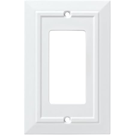 Franklin Brass W35243-PW-C Classic Architecture Single Decorator Wall Plate/Switch Plate/Cover, White
