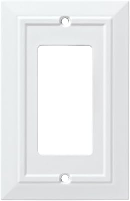 Franklin Brass W10397V-UN-R Wood Square Single Duplex Outlet Wall Plate/Switch Plate/Cover, 6