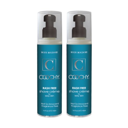 Coochy Body Rashfree, Fragrance Free Shave Creme - 16 Oz Pack of 2