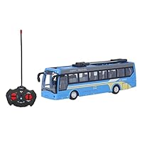 Boxwizard Autobús RC para Niños, Autobús de Control Remoto de Alta Simulación Todas Las Direcciones de Conducción Autobús Escolar RC Recargable para Niños(Azul