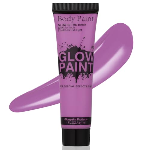 AOOWU Purple Face Body Paint 25ml Professional Matte Makeup for Halloween SFX Cosplay Water-Based Full-Coverage Blendable Cream for Costume Party & Festival Body Painting