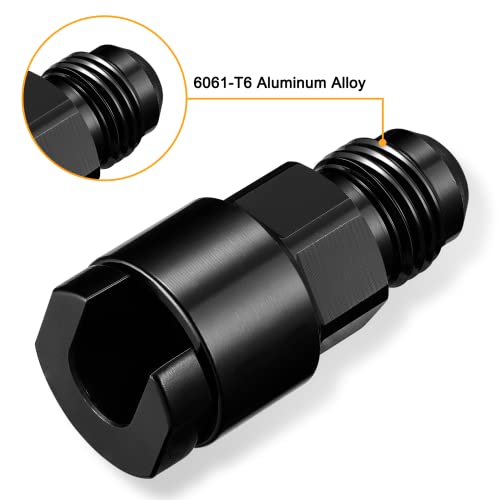 SYKRSS 2 PCS 6AN Male Flared to 3/8", 5/16" SAE Quick Connect Female Screw On Adapter Fitting EFI Aluminum Connector Fuel Adapter Connector — view 4