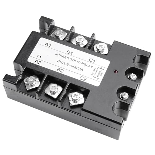 Relais statique triphasé SSR 80A avec couvercle de protection commutable en AC - 4