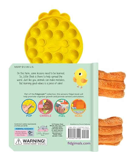 Fidgimals Little Chick Baby Book | Sensory Board Book with Chick Character, Perfect Sensory Books for Toddlers I Baby Books I Your Sensory Fidget ... Books with Sensory Fidget Popper Animals) - Image 2