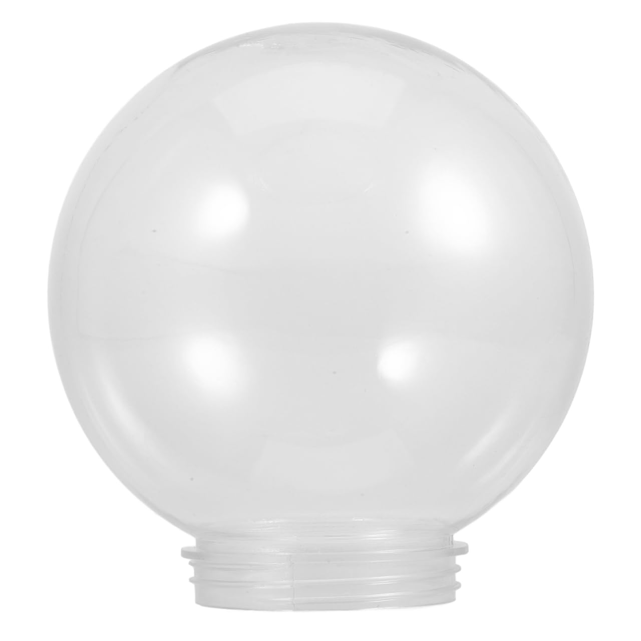 Beavorty Acrylic Globe Lampshade 20cm Diameter Clear Outdoor Ball Lamp Shade for Garden Patio Post Mount Light Cover with 9.5cm Opening Replacement Spherical Lighting Fixture Globes Transparent