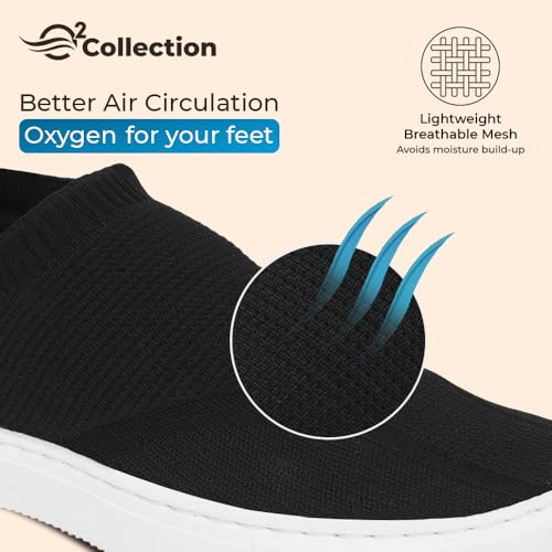 Image of YOHO Men's Freestep Spacious And Casual Slip On Shoes | Comfortable For Long Hours Of Walking | Outperforms Memory Foam | Arch Support Insole