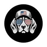 Zoom IMG-2 bandiera americana cane beagle occhiali