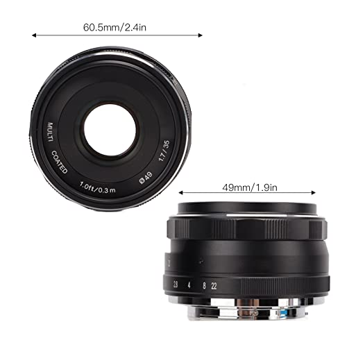 Kameraobjektiv, Metallrahmen, mehrschichtige manuelle Nanobeschichtung, APS C, 35 mm, F1,7, festes Objektiv, kompakter… – Bild 8