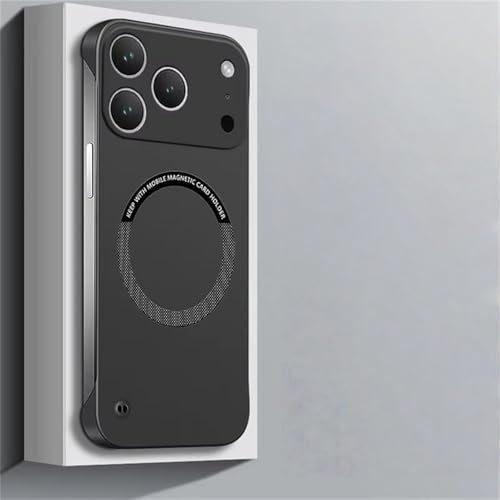 �����^�n�[�hPC�}�O�l�b�g���t���[�����X�d�b�P�[�X iPhone 17 Air 16 15 14 13 Pro Max Plus �}�b�g�J���[�\���b�h�J�o�[ �u���b�N iPhone 11�p