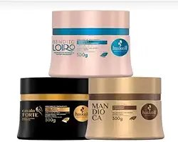 Kit Cronograma Capilar Crescimento, Hidratação, Nutrição e Regeneração Haskell 300g