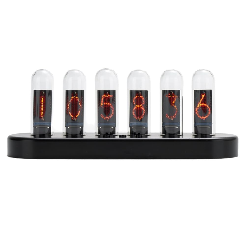 Vjsujehgy Nixie Tube Clock Color Screen Digital Clock DIY Analog Digital Tube WiFi Time Desktop Desktop Digital Clock