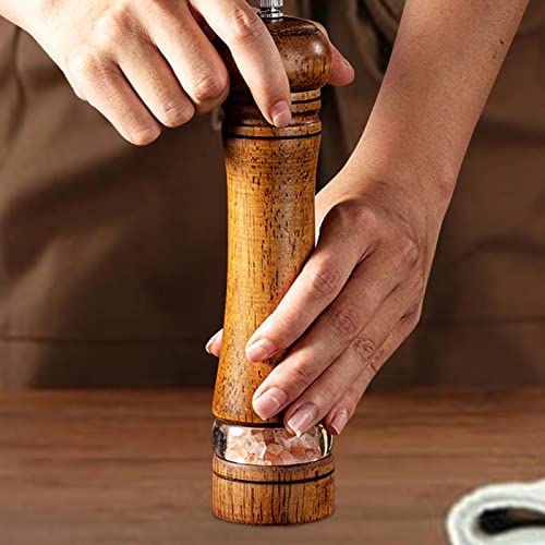 Moedor de pimenta - Saleiros e Pimenteiros de Madeira - Moedor de sal manual com rotor de cerâmica a