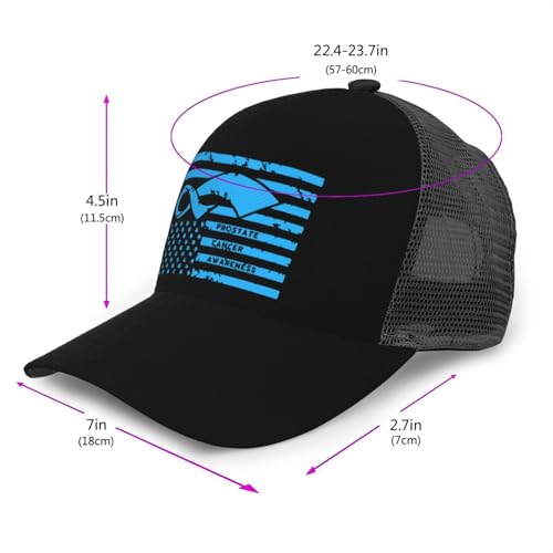 Prostate Cancer Awareness Mesh Baseball Cap - Classic Adjustable Peak Cap, Trucker Hat for Men & Women3